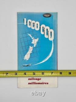 Nac New Zealand National Airways Corporation Vintage 1 Million Miles Brochure
