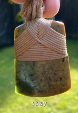 Nathan Jerry Nz Raukaraka Pounamu Greenstone Jade Small Maori Hei Toki Adze