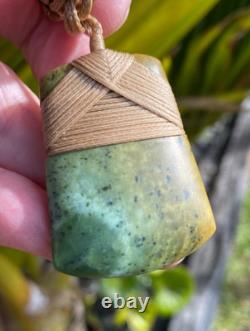Nathan Jerry Nz Raukaraka Pounamu Greenstone Jade Small Maori Hei Toki Adze