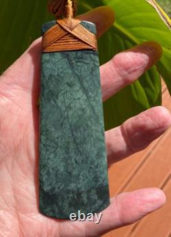 Nathan Jerry Rare Nz Pounamu Patterned Blue Serpentine 4 Maori Hei Toki Adze