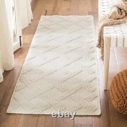 Natura Collection Runner Rug 2'3 x 6', Ivory & Beige, Handmade New Zealand
