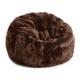 Natures Collection Bean Bag, New Zealand Sheepskin, Long Wool, D29x29 in
