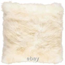 Natures Collection Ivory New Zealand Sheepskin Pillow 24 x 24