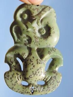 Nephrite Maori JADE Greenstone Pounamu DESs New Zealand Medium KOKOPU HEI TIKI