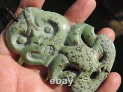 Nephrite Maori JADE Greenstone Pounamu DESs New Zealand Medium KOKOPU HEI TIKI