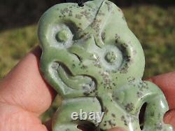 Nephrite Maori JADE Greenstone Pounamu DESs New Zealand Medium KOKOPU HEI TIKI