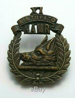 New Zealand 11th (North Auckland) Mounted Rifles squadron Cap Badge Raised 1911