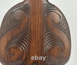 New Zealand 15 Replica Carved Kotiate Hand Club-Brown Wooden Decor