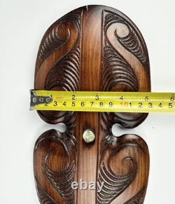 New Zealand 15 Replica Carved Kotiate Hand Club-Brown Wooden Decor