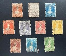 New Zealand 1862 FFQ Collection Chalon Perfs Used