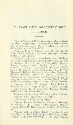 New Zealand 1870 Medal To The Taranaki Rifle Volunteers