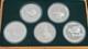 New Zealand 2004 to 2008 Kiwi Silver Proof Coin Set -Five 1oz. Coins #27 of 500