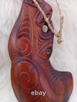 New Zealand 38 cm Maori Wahaika Wooden Tribal Mere Patu Hand Carved Paddle Club