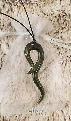 New Zealand 3 Jade Greenstone Cord Necklace Original crafted in NZ Gift