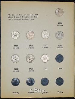 New Zealand 3 Pence 1933-1965 33 Coin 3P NZ Vintage Bertrand Folder Collection