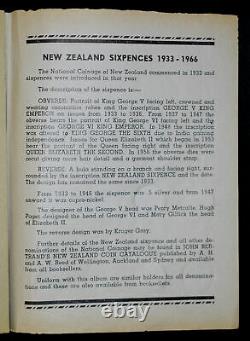 New Zealand 6 Pence 1933-1965 COMPLETE 35 Coin 6P NZ Bertrand Folder Collection