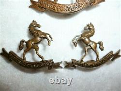 New Zealand 9th (Wellington East C) Mounted Rifles Officer's Bronze Badge Set