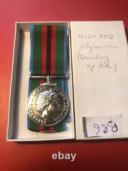 New Zealand Afghanistan Secondary Ops Medal Marked specimen. B86. X