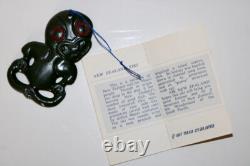 New Zealand Airlines talisman Maori tiki pendant with tag