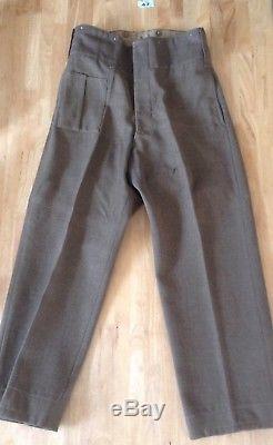 New Zealand Army Battle Dress Trousers, Dated 1940s. Reenactment WW2 Uniform