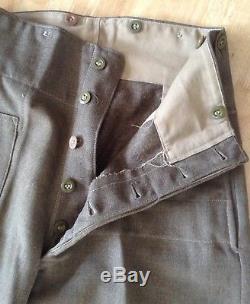 New Zealand Army Battle Dress Trousers, Dated 1940s. Reenactment WW2 Uniform