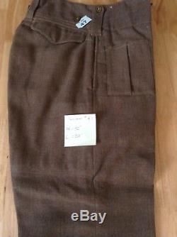 New Zealand Army Battle Dress Trousers, Dated 1940s. Reenactment WW2 Uniform