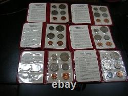 New Zealand, Australia and Belgium BU coin sets. Lot of 13