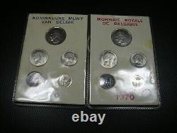 New Zealand, Australia and Belgium BU coin sets. Lot of 13