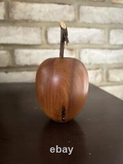 New Zealand Camphor wood bowl and Apple Carved In Wood