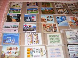 New Zealand Collection Of 98 Miniature Sheets In Tan Safe Album 1968-1997