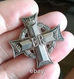 New Zealand Elizabeth II Memorial Cross Brooch Stamped Silver, UN -Named
