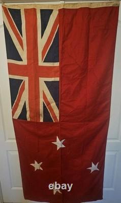 New Zealand Flag Textile Cloth Nautical Maori Union Jack Red Ensign. 30×76