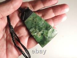 New Zealand GREENSTONE Marsden Flower Jade MAORI POUNAMU Hand-carved TOKI ADZE