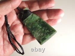 New Zealand GREENSTONE Marsden Flower Jade MAORI POUNAMU Hand-carved TOKI ADZE