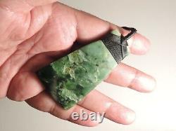 New Zealand GREENSTONE Marsden Flower Jade MAORI POUNAMU Hand-carved TOKI ADZE