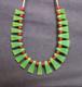 New Zealand Green Kawakawa Nephrite Jade Necklace with Red and Silver Beads 39cm