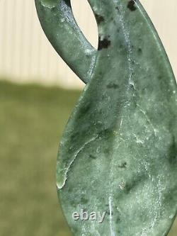 New Zealand Greenstone JADE Maori Pounamu NEPHRITE Dean's INTRICATE Leaf Tendril