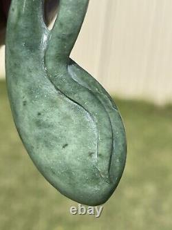 New Zealand Greenstone JADE Maori Pounamu NEPHRITE Dean's INTRICATE Leaf Tendril