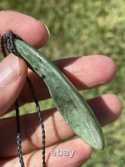 New Zealand Greenstone JADE Maori Pounamu NEPHRITE Dean's INTRICATE Leaf Tendril