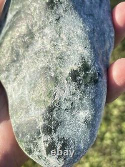 New Zealand Greenstone Jade MAORI Pounamu Nephrite NATURAL PEBBLE 140X70X42 510G