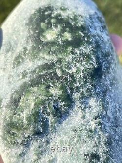 New Zealand Greenstone Jade MAORI Pounamu Nephrite NATURAL PEBBLE 140X70X42 510G