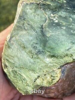 New Zealand Greenstone Jade MAORI Pounamu Nephrite NATURAL PEBBLE 92X65X15 164Gr