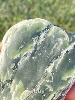 New Zealand Greenstone Jade MAORI Pounamu Nephrite NATURAL PEBBLE 92X65X15 164Gr