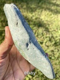 New Zealand Greenstone Jade MAORI Pounamu Nephrite NATURL PEBBLE 160X105X36 743G