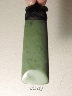 New Zealand Greenstone Jade Maori Pounamu Light Green INANGA Nephrite Jade TOKI