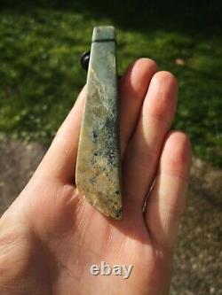 New Zealand Greenstone Nephrite Flower Jade Pounamu Raukaraka Necklace pendant