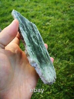 New Zealand Greenstone Nephrite Jade Pounamu translucent slab lapidary carving