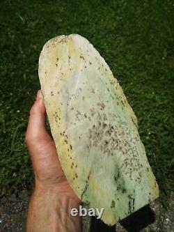 New Zealand Greenstone Nephrite Jade dendritic Pounamu slab 2.6 kilos Kokopu