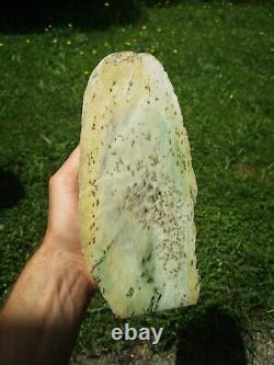 New Zealand Greenstone Nephrite Jade dendritic Pounamu slab 2.6 kilos Kokopu