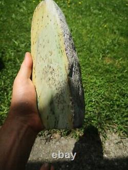 New Zealand Greenstone Nephrite Jade dendritic Pounamu slab 2.6 kilos Kokopu